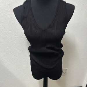 White House Black Market Black Ribbed Tank Top